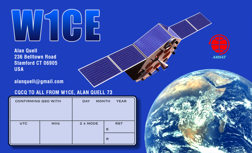 The W1CE QSL Card
